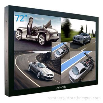 4 Times HD LCD CCTV Monitor, Full HD 4 Split Screen